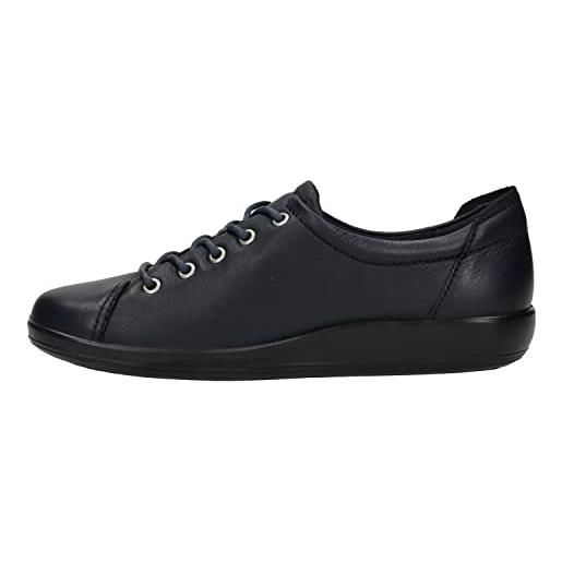 ECCO soft 2.0 tie, scarpe da ginnastica basse donna, nero (56723 black sole), 39 eu
