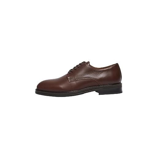 SELECTED HOMME slhblake leather derby shoe b noos, scarpe di pelle uomo, demitasse, 41 eu