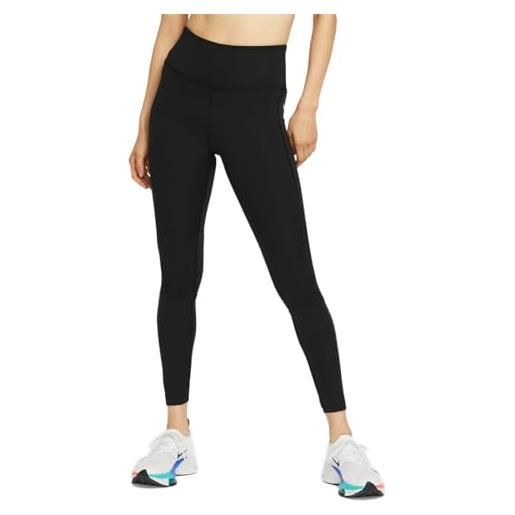 Nike leggings-fb4656 leggings, nero/grigio, l donna