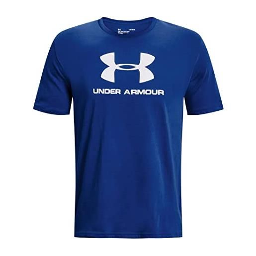Under Armour maglietta da uomo ua sportstyle logo ss blue mirage/bianco/bianco, l, blue mirage/white/white, l