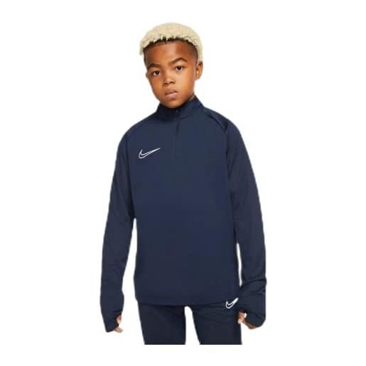 Nike academy drill top, maglietta a maniche lunghe bambino, blu (obsidian/white/white), xs