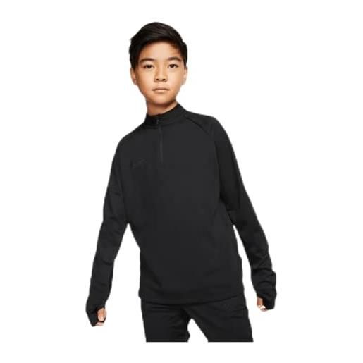 Nike academy drill top, maglietta a maniche lunghe bambino, nero (black/white/white), xs