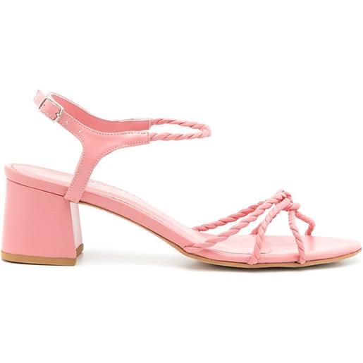Sarah Chofakian sandali con tacco largo julie - rosa