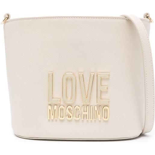 Love Moschino borsa a secchiello con logo - toni neutri