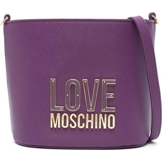 Love Moschino borsa a secchiello con logo - viola
