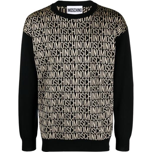 Moschino maglione con motivo jacquard - nero