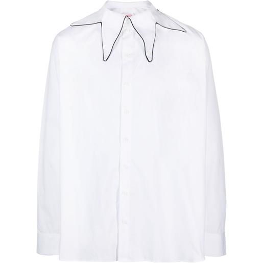 Charles Jeffrey Loverboy camicia con colletto star - bianco