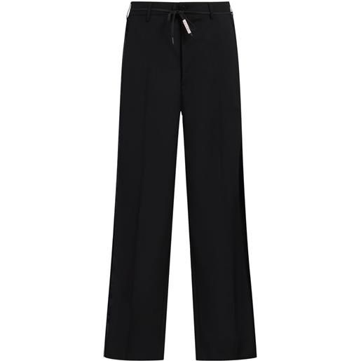 Marni pantaloni con dettagli a righe - nero