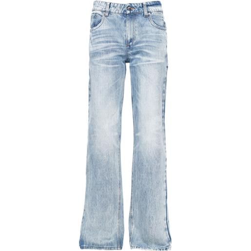 Retrofete jeans sydney dritti a vita bassa - blu