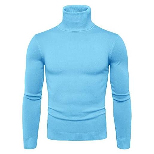 KINKOCCL dolcevita collo alto collo a collo alto collo a collo alto pullover collo alto pullover a maniche lunghe pullover casual maglione a maglia collo alto, 0a-giallo, m