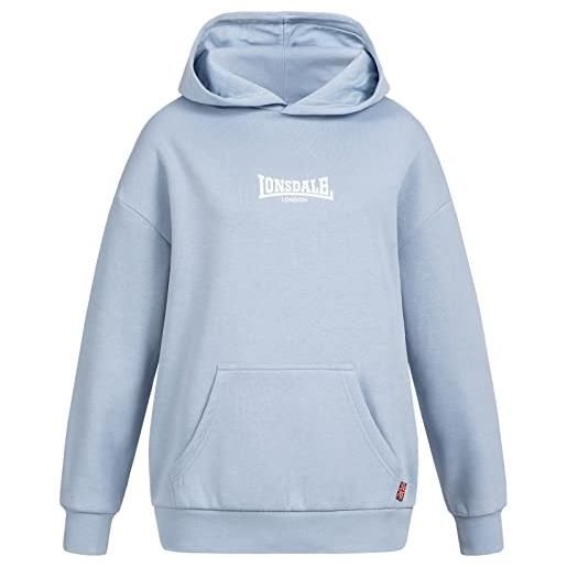 Lonsdale kilmote hooded sweatshirt, blu pastello/bianco, xl women's