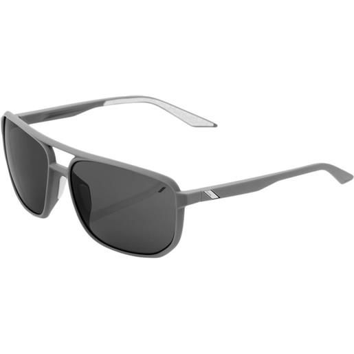 100percent konnor aviator square sunglasses nero smoke/cat3