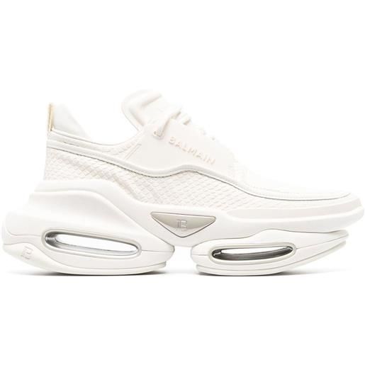 Balmain sneakers con suola rialzata - bianco