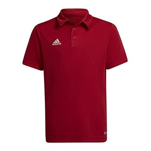 adidas entrada 22 short sleeve polo shirt maglietta, team power red 2, 11-12 anni unisex - bambini e ragazzi