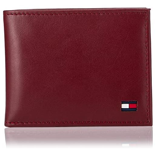 Tommy Hilfiger sw-914891-rosso accessori da viaggio-portafoglio bi-fold, rosso intenso, taglia unica uomo