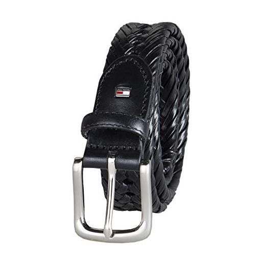 Tommy Hilfiger men's braided belt, black, 40