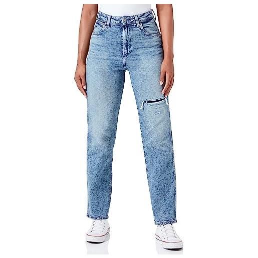 Wrangler mom straight jeans, natural, 28w / 32l donna