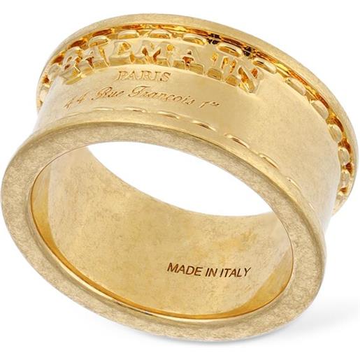 BALMAIN anello signature in ottone