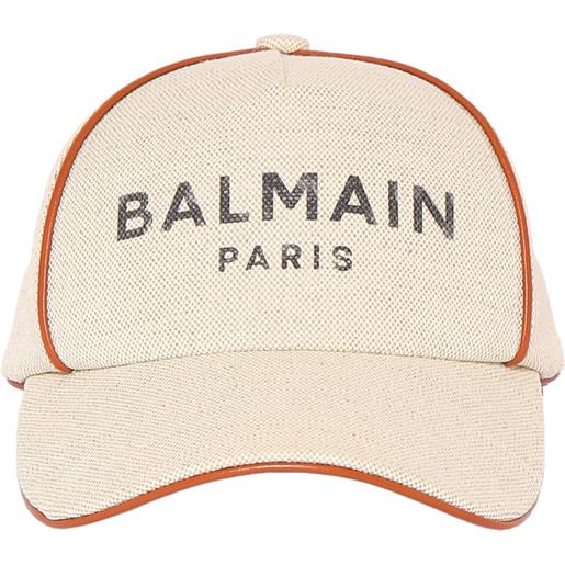 BALMAIN cappello b-army in tela