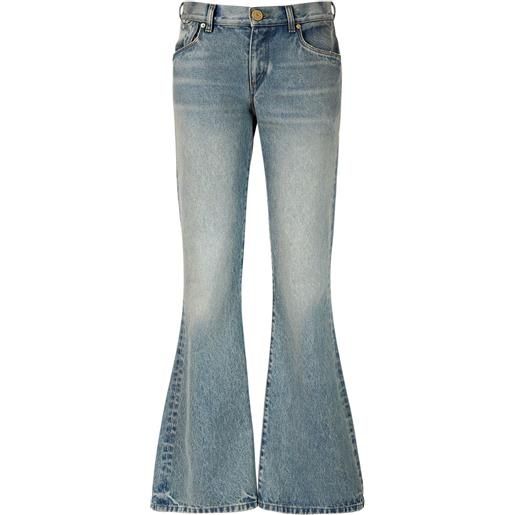 BALMAIN jeans cropped western in denim