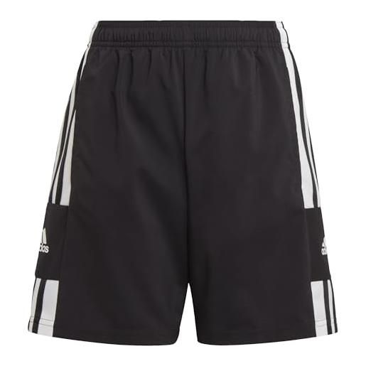 adidas squadra 21 woven shorts, pantaloncini unisex-bambini e ragazzi, black/white, 164