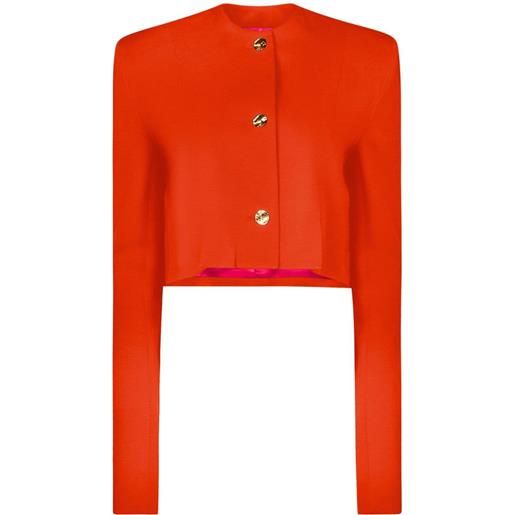 Nina Ricci giacca crop senza colletto - arancione