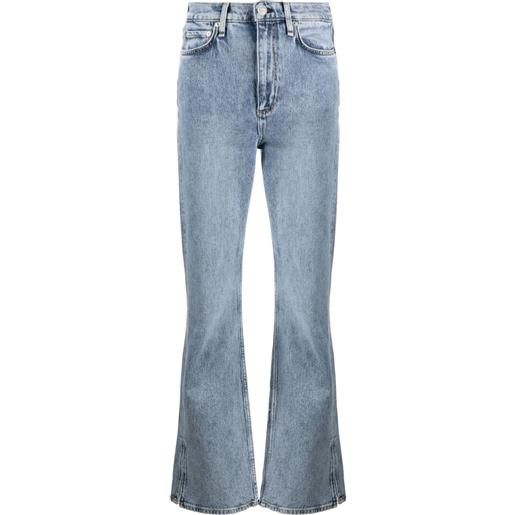 rag & bone jeans peyton svasati a vita alta - blu