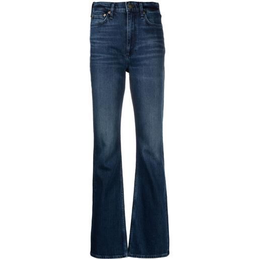 rag & bone jeans peyton svasati a vita alta - blu