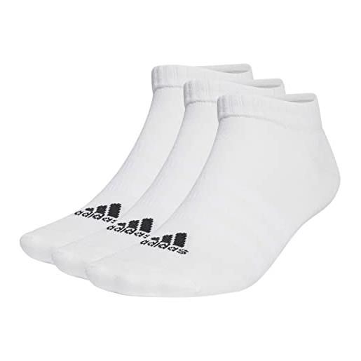 adidas thin and light sportswear 3 pairs calzini, medium grey heather/white/black, xxl
