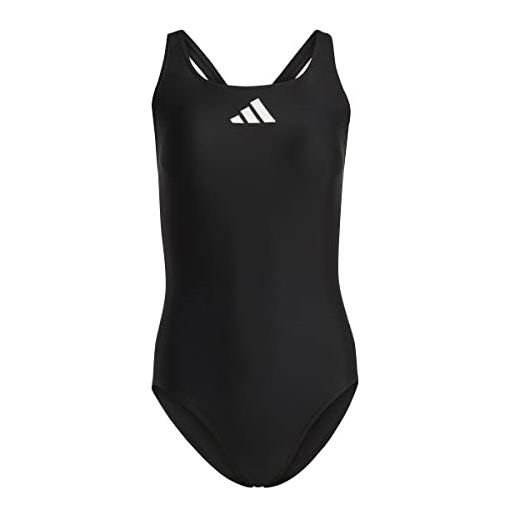 adidas 3 bar logo swimsuit costum intero, shadow navy/coral fusion, 26 donna