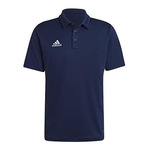 adidas entrada 22 short sleeve polo shirt maglietta, team navy blue 2, xs uomo