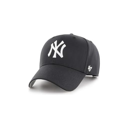 47 brand mlb new york yankees cap b-rac17ctp-bk-osfa, mens cap with a visor, black, one size eu