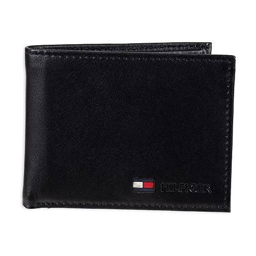 Tommy Hilfiger sw-31tl22x060-blk accessori da viaggio-portafoglio bi-fold, stockton nero, taglia unica uomo