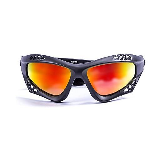 Ocean Sunglasses australia, occhiali da sole polarizzati, montatura: nero opaco, lenti: gialle specchiate, 11701.0