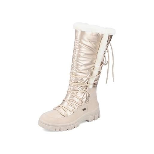 Rieker z1083, stivali alti donna, beige, 38 eu