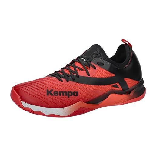 Kempa wing lite 2.0, pallamano, scarpe sportive unisex-adulto, rosso/nero, 49 eu