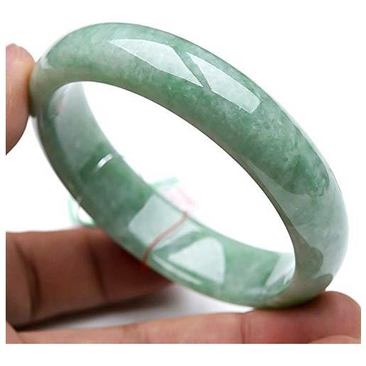 Olydmsky braccialetto in giada naturale per donna bracciale in agata verde bracciale in giadaite bracciale rigido in giada bracciale in giada con pietra preziosa con portagioie vintage di alta gamma
