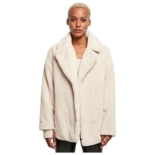 Urban Classics ladies lapel teddy jacket, giacca, donna, beige (unionbeige), m