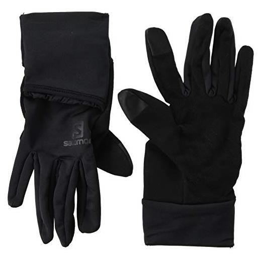 Salomon fast wing winter glove, guanti comodi da corsa/escursionismo, unisex adulto, nero (black), xs