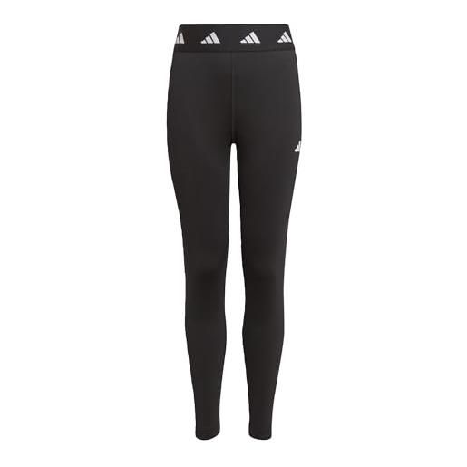 Adidas g tf tight, leggings bambina, black/white, 9-10 years