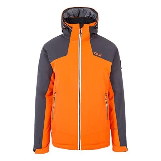 Trespass dlx coulson - giacca da sci da uomo, impermeabile, antivento, taglia l, colore: arancione