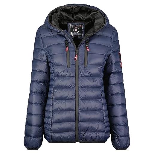 Geographical Norway alaric lady - giacca donna imbottita calda autunno-invernale - cappotto caldo - giacche antivento a maniche lunghe - abito ideale (blu marino s)