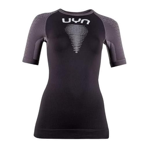 UYN running marathon 2.0 ow sh_sl t-shirt, nero/grigio medio, s donna