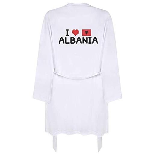 Azeeda grande 'i love albania' accappatoio/vestaglia per adulti (ro00064231)