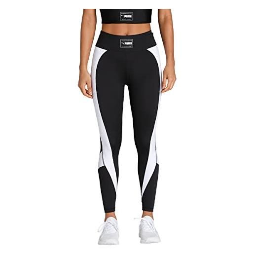 PUMA leggings da training 7/8 a vita alta fit da donna m black white