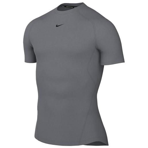 Nike fb7932-084 m np df tight top ss maglia lunga uomo smoke grey/black taglia xl