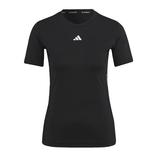 adidas tf train t maglietta, nero/bianco, s donna