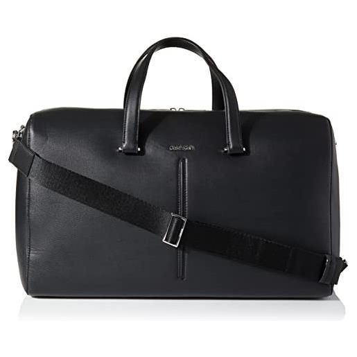 Calvin Klein median weekender k50k510019, borsa da viaggio uomo, nero (ck black), os