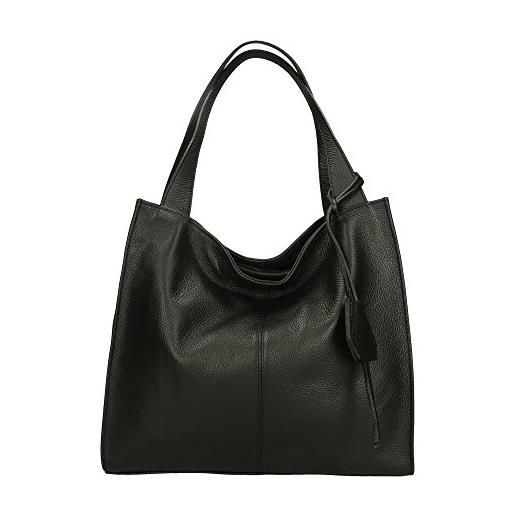 Aren - shoulder bag borsa a spalla da donna in vera pelle made in italy - 34x31x10 cm