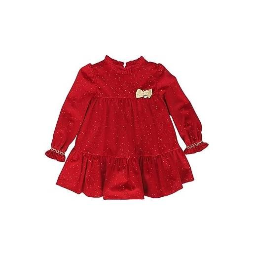 Mayoral vestito velluto per bimba rosso 36 mesi (98cm)